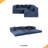 Compression Sofa,Convertible Floor Sofa Bed With Fixed-Shape Frame, Boneless Modular Sectional Sofa,No Assembly Required,Chenille Fabric-727723092