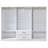 White 6 Door 2 Drawer Mirrored Wardrobe With Chrome Handles