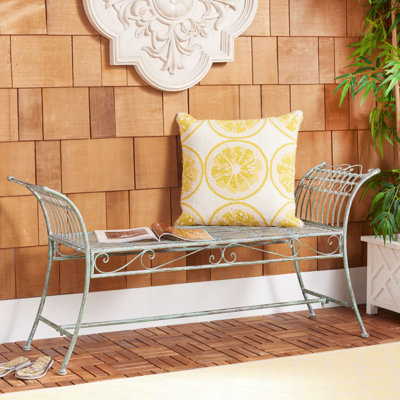 Kyel Iron Outdoor Bench