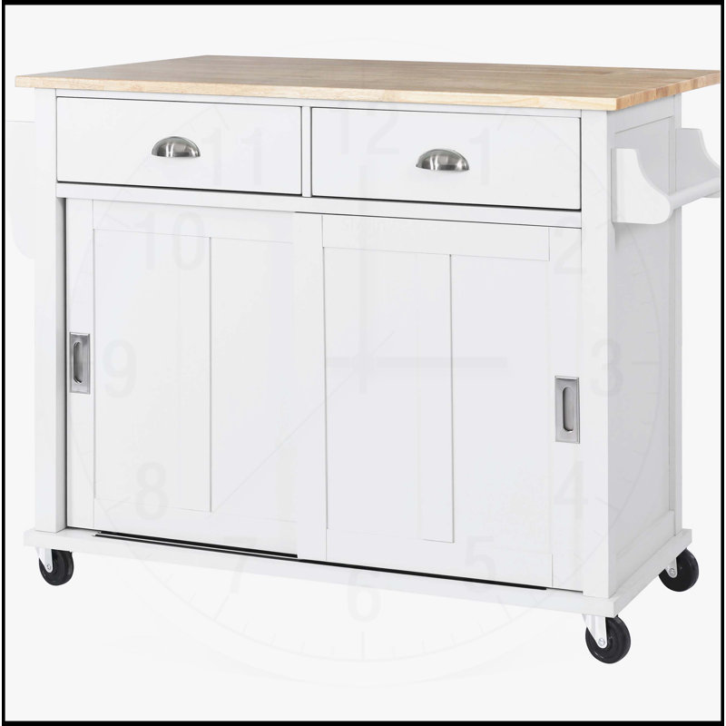 Chariot de cuisine polyvalent avec des fonctionnalités avancées pour une fonctionnalité améliorée, Blanc