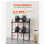 Organisateur de tablette d'armoire de cuisine réglable à 2 niveaux, support de rangement en fer extensible pour garde-manger, salle de bain et bureau, noir