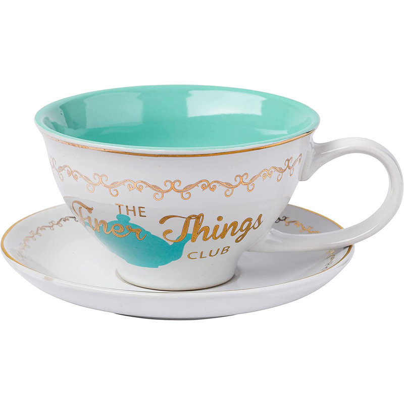 Ceramic Teacup and Saucer