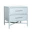 Ensemble de tête de lit simple et de table de chevet Mar - bleu clair-388817521-388029896-388029895