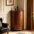 Mid-Century Modern Nut-brown Solid Wood Accent Cabinet