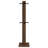 72.25-Inch Tall Freestanding Coat Rack, Mid-Century Modern, Rich Brown Engineered Wood with Eight Metal Hooks