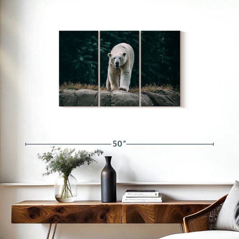 Brampt Angry Polar Bear, 20" H x 33" W