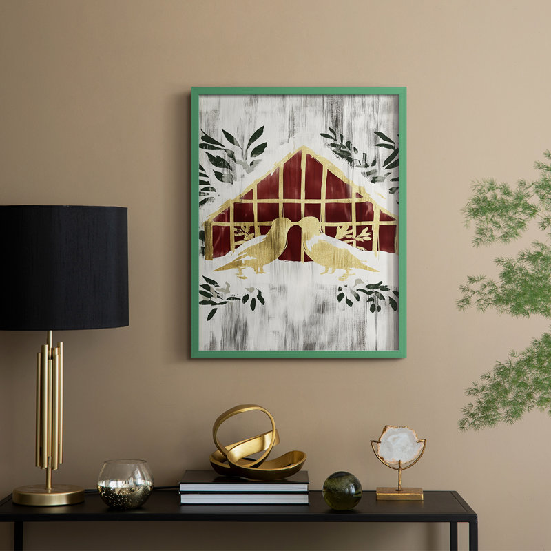 Reproduction encadrée - bois massif, H 30 po x l 24 po, Vert