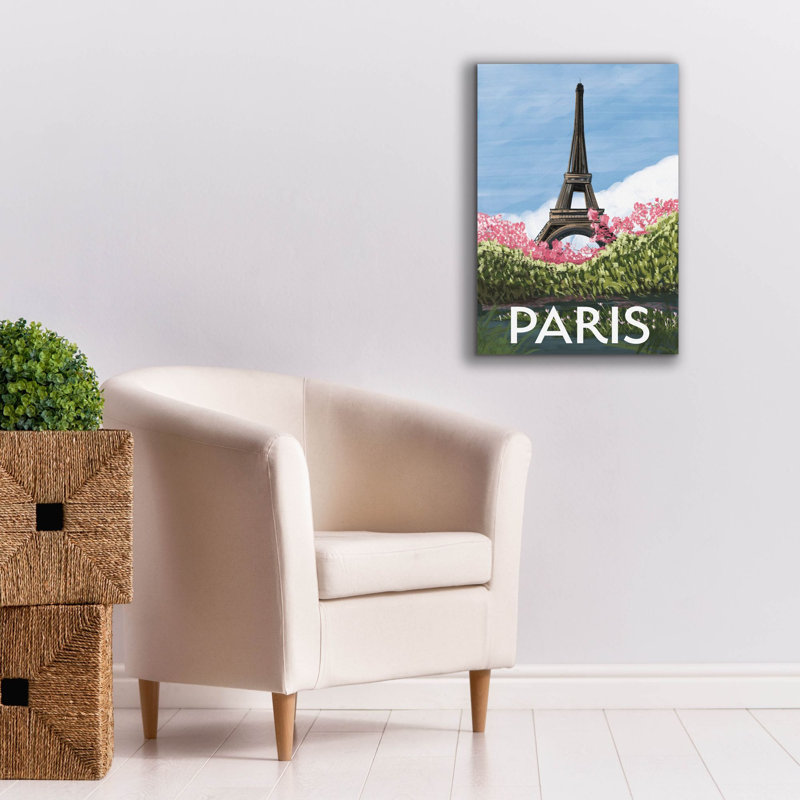 «Take Me To Paris 2» par Omar Escalante, art mural sur toile, H 26 po x l 18 po x P 0,75 po