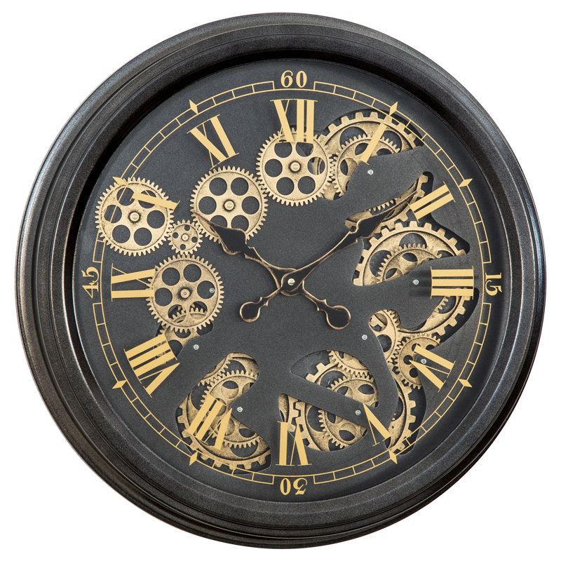 Horloge murale Maney, Or, Petit