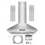 Hotte pour îlot de cuisine sans conduit 30 po Cosmo, commandes tactiles, filtres permanents, lumières DEL, acier inoxydable Cosmo