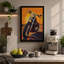 Motorcycle at Sunset Retro - Wrapped Canvas-799669481-799669488