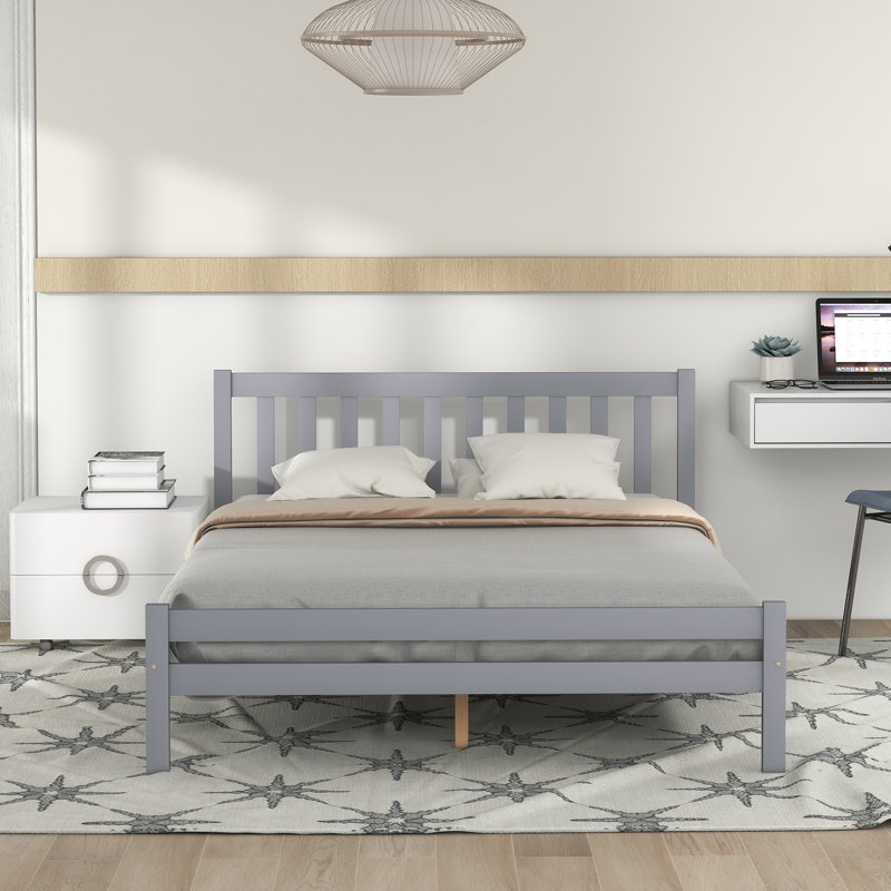 Fakrrudeen Bed, Grey, Double (4'6)