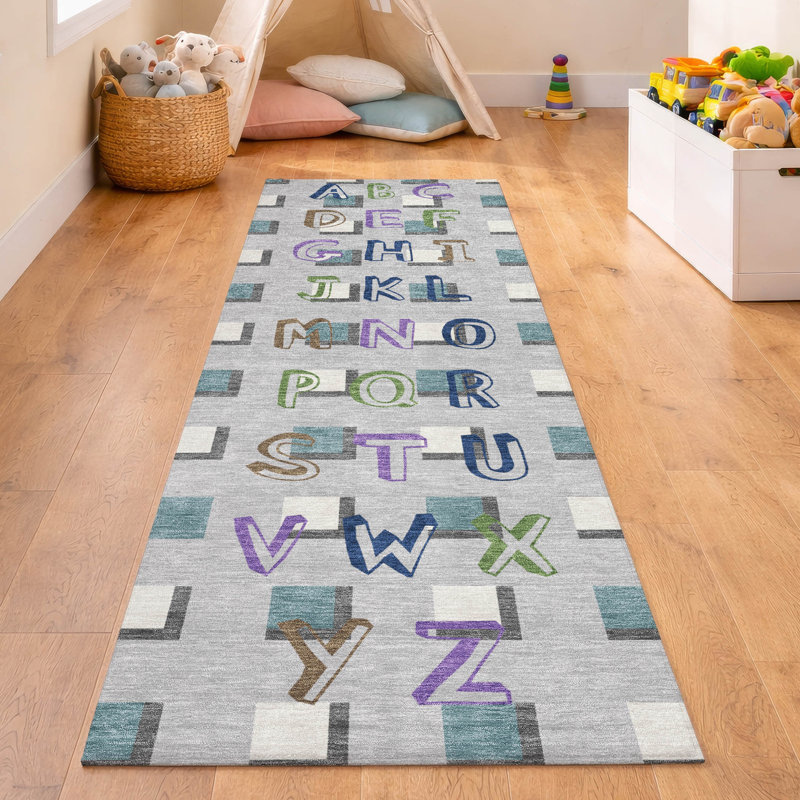 Tapis intérieur / extérieur lavable à la machine Chantille ACN2827, Argent, Tapis de couloir 2 pi 3 po x 7 pi 6 po