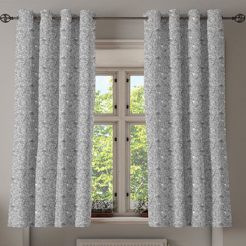 Sateen Blackout Curtains / Drapes Pair, 50" W x 63" L