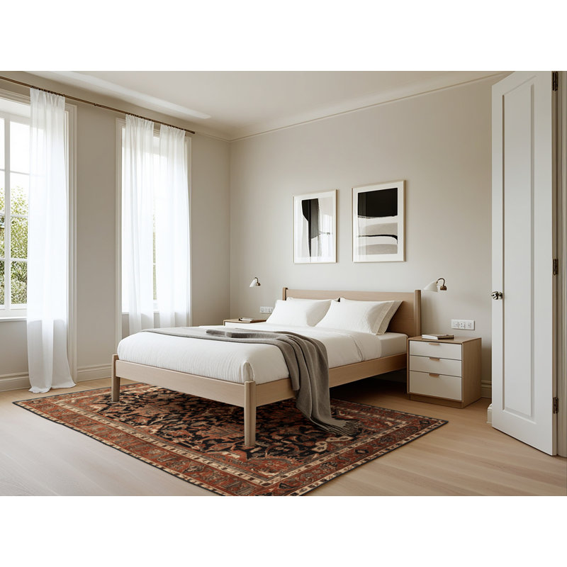 Tapis brun lavable à la machine, Rectangle 5 pi x 7 pi