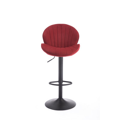 Bar Stools Set of 2 - Adjustable Barstools with Back and Footrest, Counter Height Bar Chairs for Kitchen, Pub -RED
