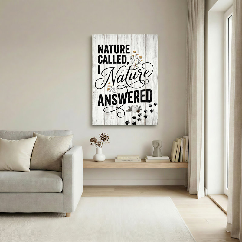 Ensemble de 1 tableau sur toile « La nature m'a appelé, la nature m'a répondu »., H 24 po x l 18 po, Wrapped Canvas