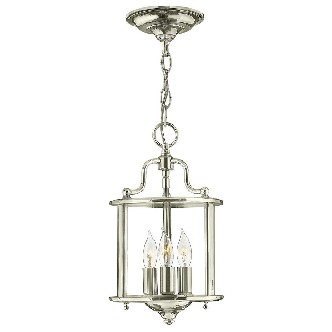 Streeter 3 - Light Polished Nickel Drum Pendant
