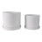 Ceramic Planter Pots Ceramic Ribbed Texture Indoor/Outdoor Decor Set of 2 - 10", 9" White