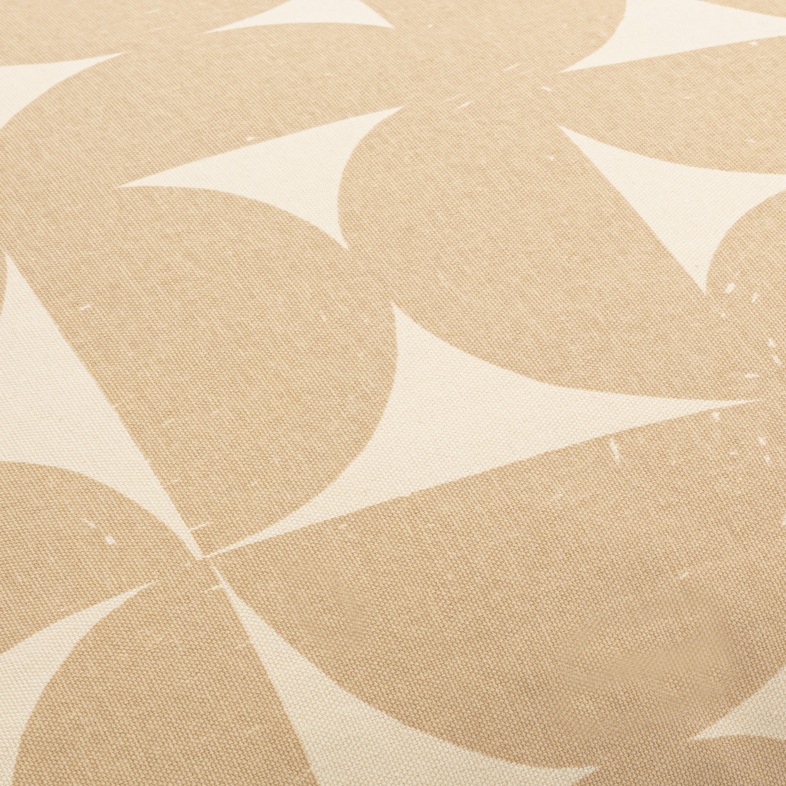 Frenk Geometric Cotton Lumbar Throw Pillow, Tan/Beige, Down