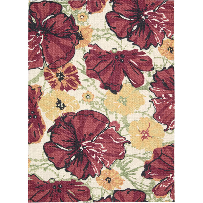 Shala Performance Wool Floral Indoor Rug, Rectangle 8' x 10'