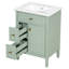 Meuble-lavabo de 24 po avec lavabo, armoire en bois massif, tiroirs rabattables et standards, tablette réglable-2072938492