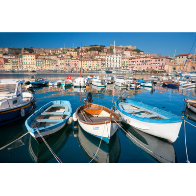 Rowboats In Portoferraio, Tuscany 1 Piece Wrapped Canvas Wall Art