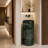 Natural Green Marble Pedestal Bathroom Sink
