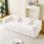 Canapé moderne de 84,6 pouces avec deux coussins décoratifs, tissu en polyester à poils longs texturé litchi doux pour la peau, canapé à trois places en mousse à carreaux-601851780