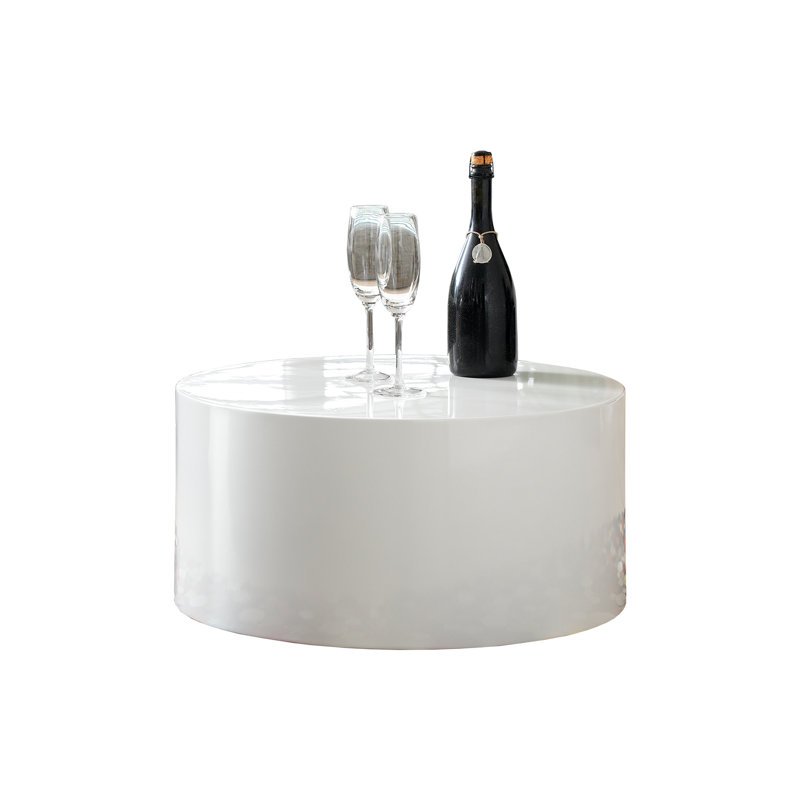 Artur Drum Coffee Table, White
