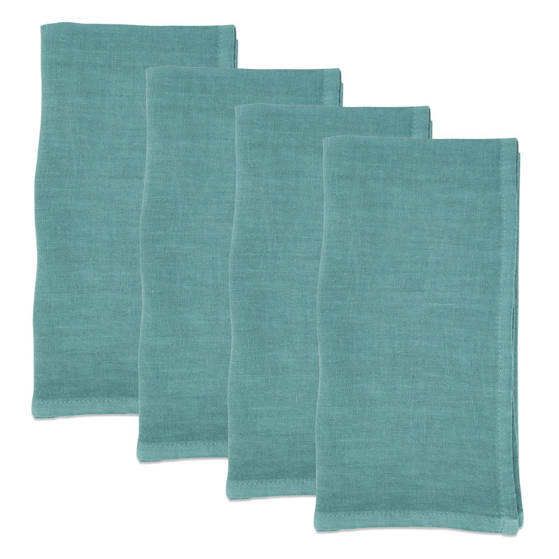 Serviette de table Caliban Crisp And Classic (ensemble de 4) 20S, Bleu-vert