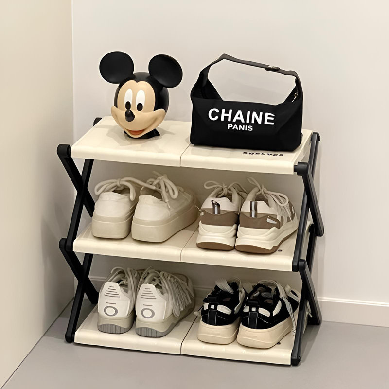 Range-chaussures pliable simple, range-chaussures multicouches