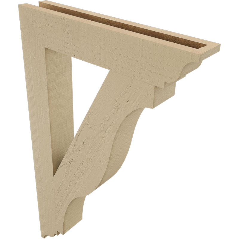 Support traditionnel en faux bois de cèdre brut Timberthane, l 3 1/2 po x P 20 po x H 32 po, brun clair apprêté