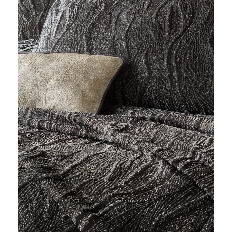 Abstract Coverlet, Anthracite