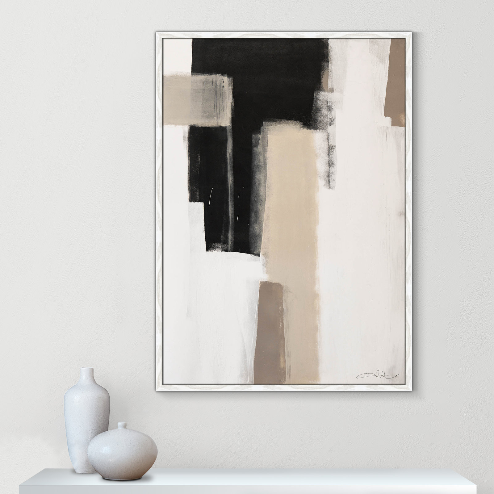 Earth Scapes I Print, 41.5" H x 29.5" W x 1.25" D, White Slim Unmatted Picture Framed