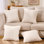 Housse de coussin en fausse fourrure rayée | Housses de coussin décoratif | 20 po x 20 po, carré | 4 pièces | Pas de coussins décoratifs