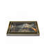 Adryanna 2 piece Glass Decoration Tray for Living Room Decor, Abstract Design Serving Tray-33576861