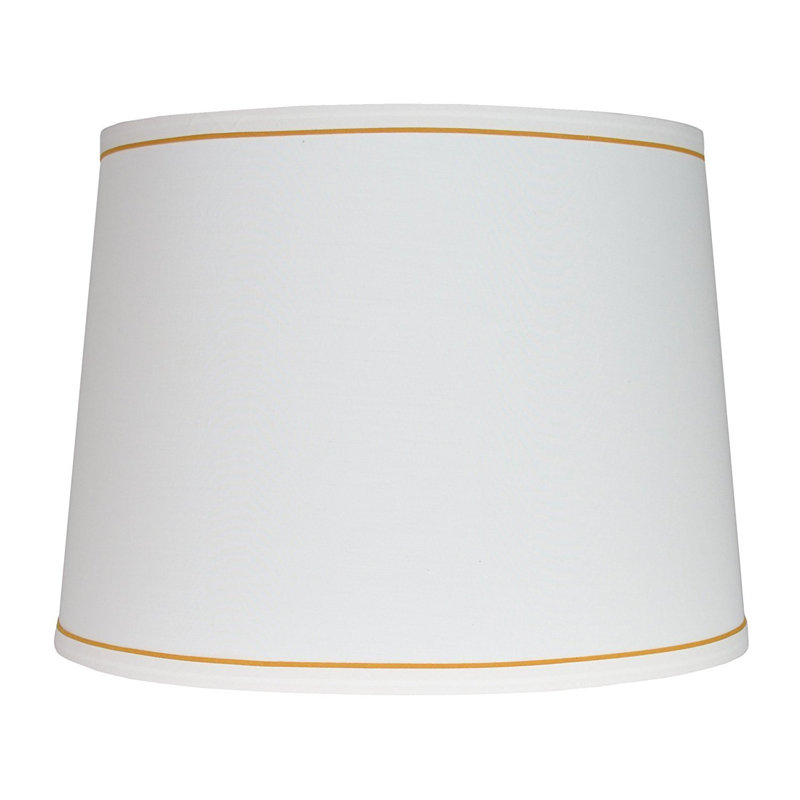 Abat-jour tambour en coton H 10 po x l 14 po (araignée), Jaune