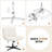 Cross Legged Swivel Office Chair with No Arms-108996405