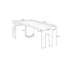 Bureau noir en bois massif en forme de L-2129473790