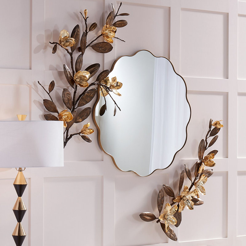 Wavy Iron Wall Mirror