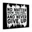 Citation inspirante, impression sur toile «N'abandonnez jamais», affiche inspirante, affiche inspirante