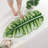  Green Leaf Bath Mat, Large Banana Leaf Plant Bathroom Runner Rug, Non Slip Absorbent Cute Palm Shaped Bathtub Rug Plush Shower Rugs (45"x20")-2017785897-2017878741