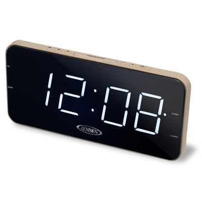 Modern & Contemporary Digital Electric Tabletop Clock with Alarm in Black