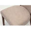 Ensemble de 5 pièces pour coin-repas pour 4 personnes comprenant une table ronde de 48 po avec piédestal et 4 chaises rembourrées en lin brun clair, noyer antique-2019914938-2040198127