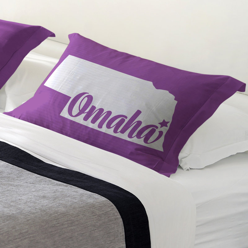 Omaha Polyester Sham, King, Polyester, Violet