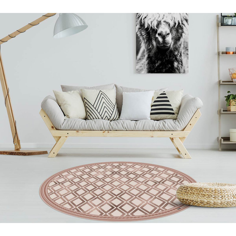 Colchester Non-Slip Geometric Indoor Doormat, Round 136cm