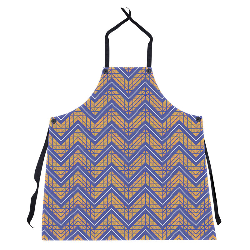 Stephenie Bib Apron, Blue/Orange