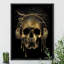Gold Skull with Headphones 1 Piece Floater Frame Wall Art-63717056-63717059