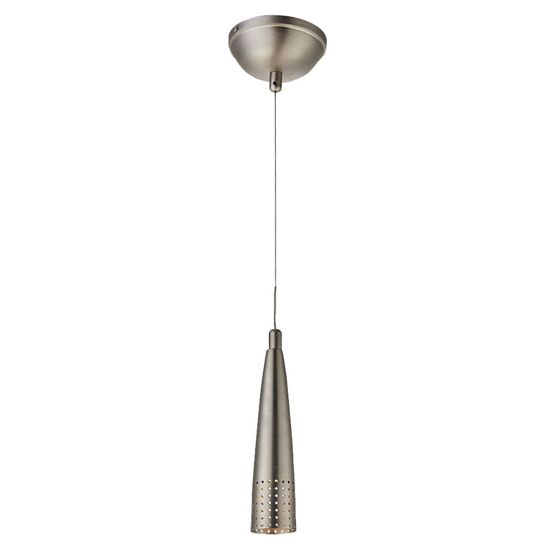 Luminaire suspendu 1 lumière Erramun, Nickel brossé